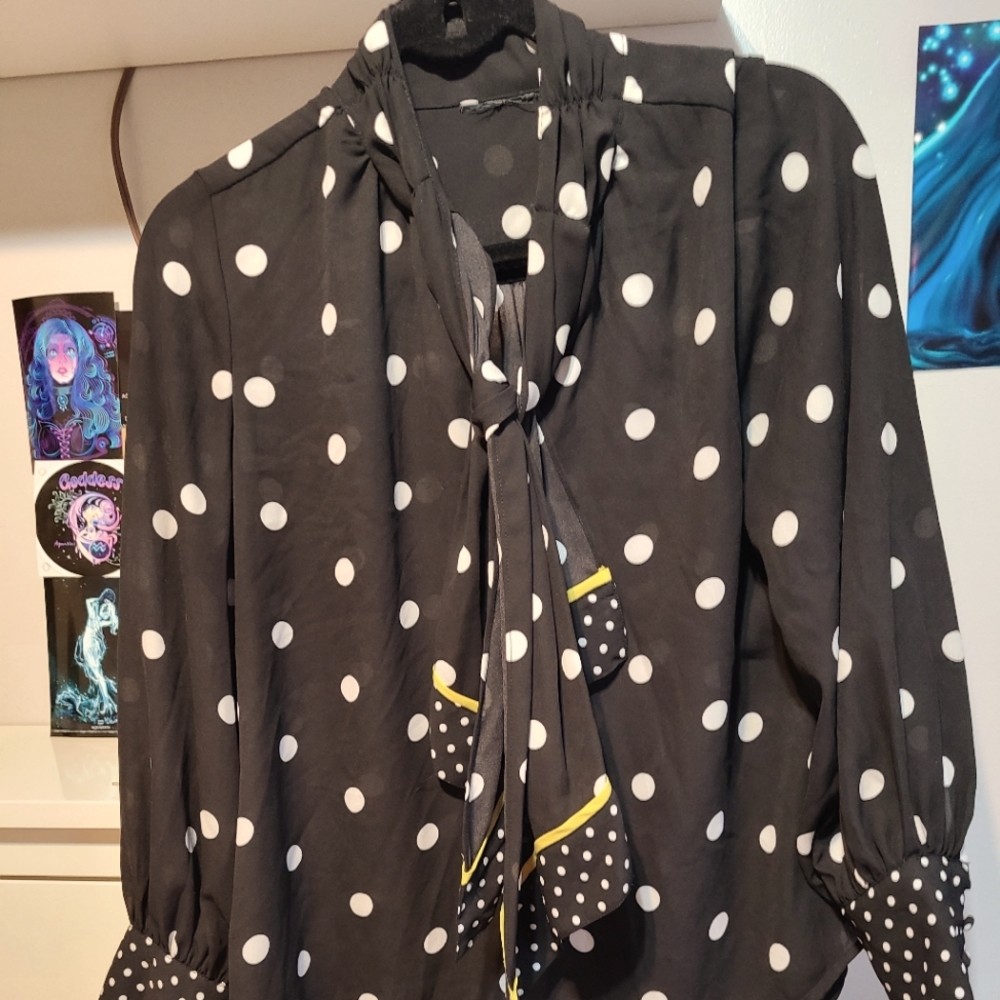 New York and Company Poka dot shirt
